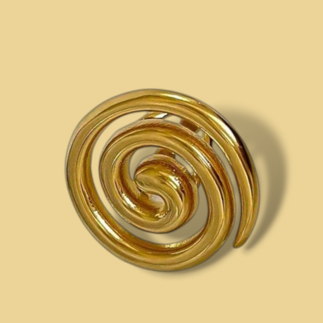 Anillo Brenda Espiral Dorado – Freedom Vibes